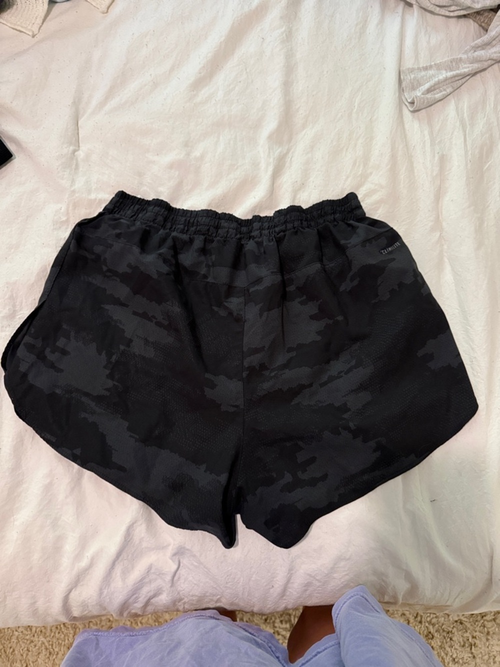 adidas Women’s Black Camo Athletic Shorts - Picture 3 of 3